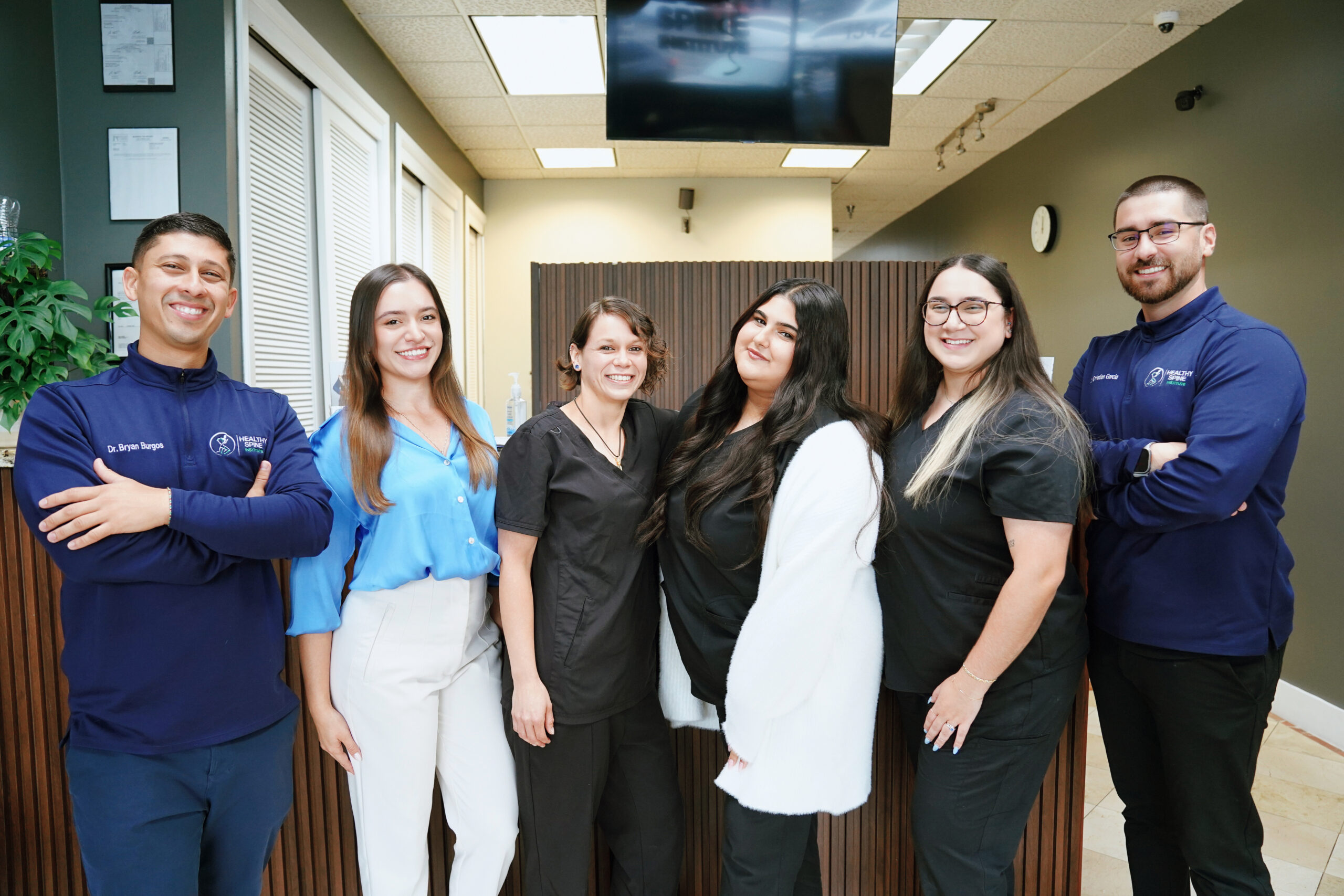 Healthy Spine Institute team together in the Miami Lakes office